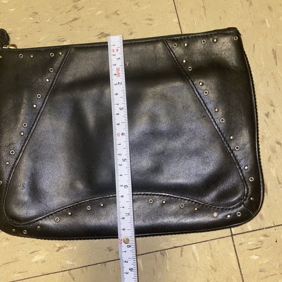 KORET New York TUDOR ZIP POUCH Clutch Purse Bag Black‎ Pre Owned - Picture 4 of 15
